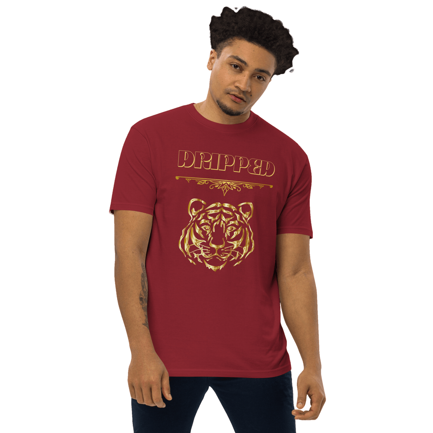 Lion Drip Exclusive Heavyweight Crew Neck Tee - Ash and Chrome Clothing Co.