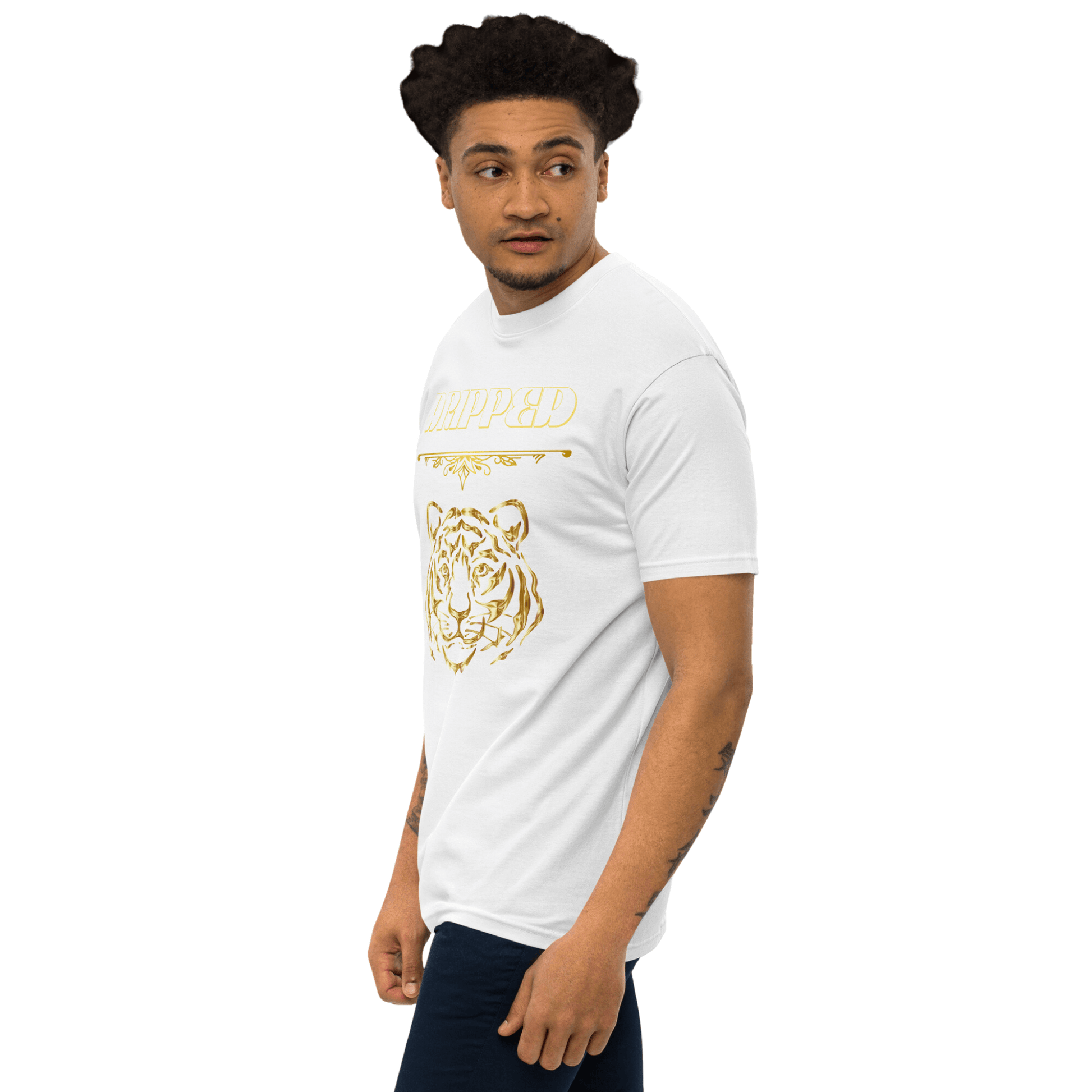 Lion Drip Exclusive Heavyweight Crew Neck Tee - Ash and Chrome Clothing Co.