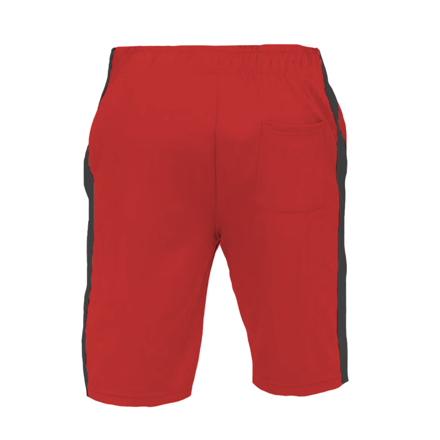 A pair of red basketball shorts