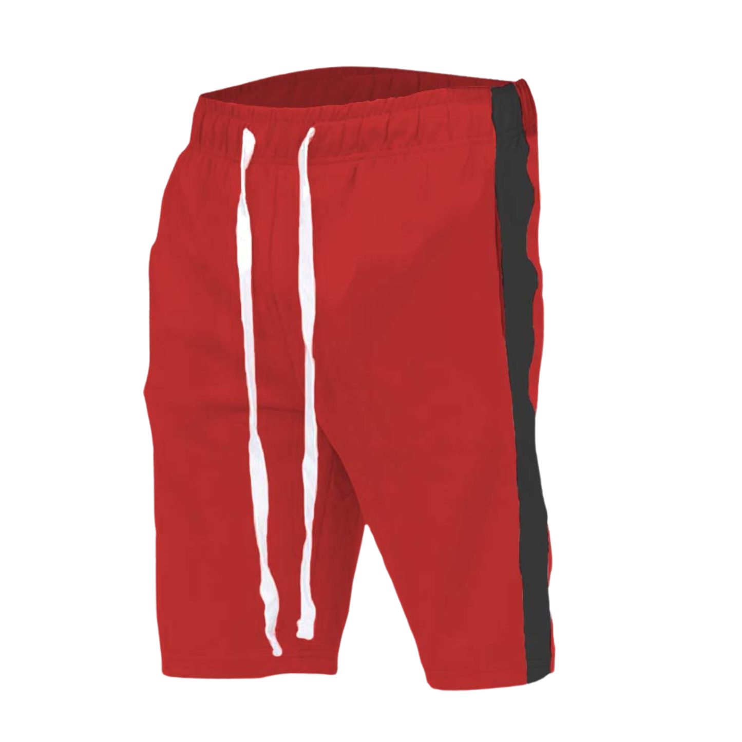 A pair of red basketball shorts