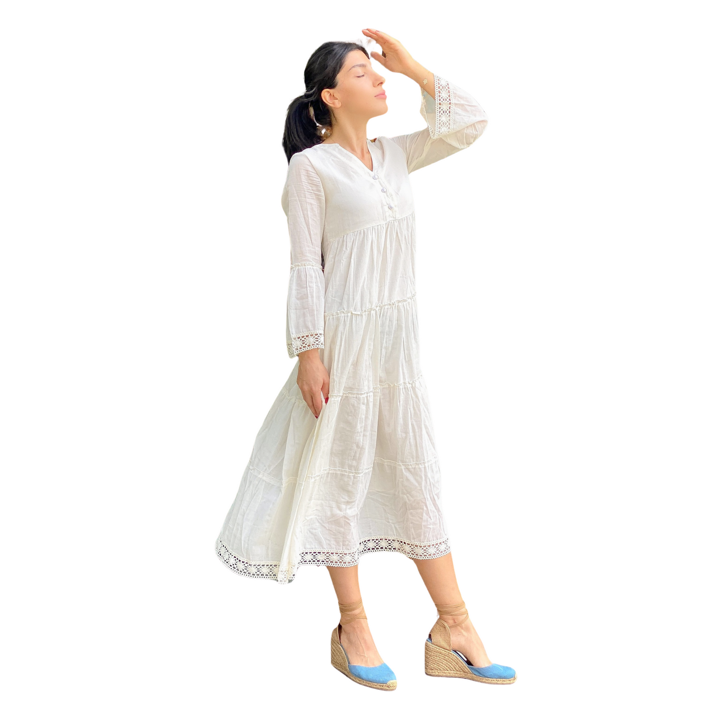 Women's Bohemian Natural Summer Maxi Dress