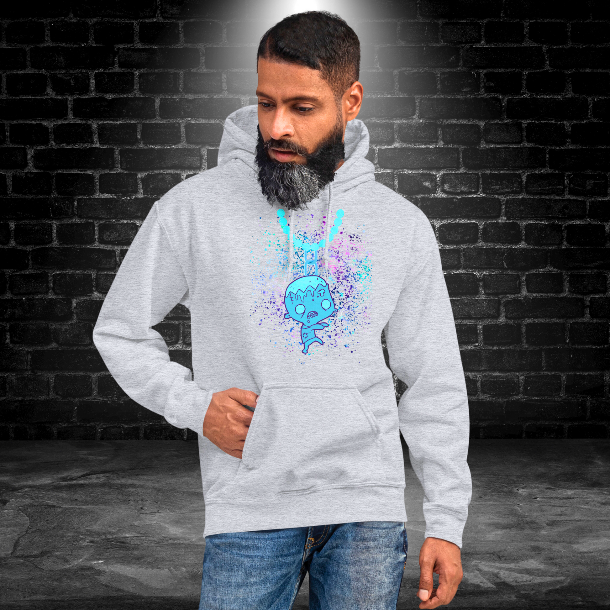 Men's Ice Chain Premium Pullover Hoodie - Ash and Chrome Clothing Co.