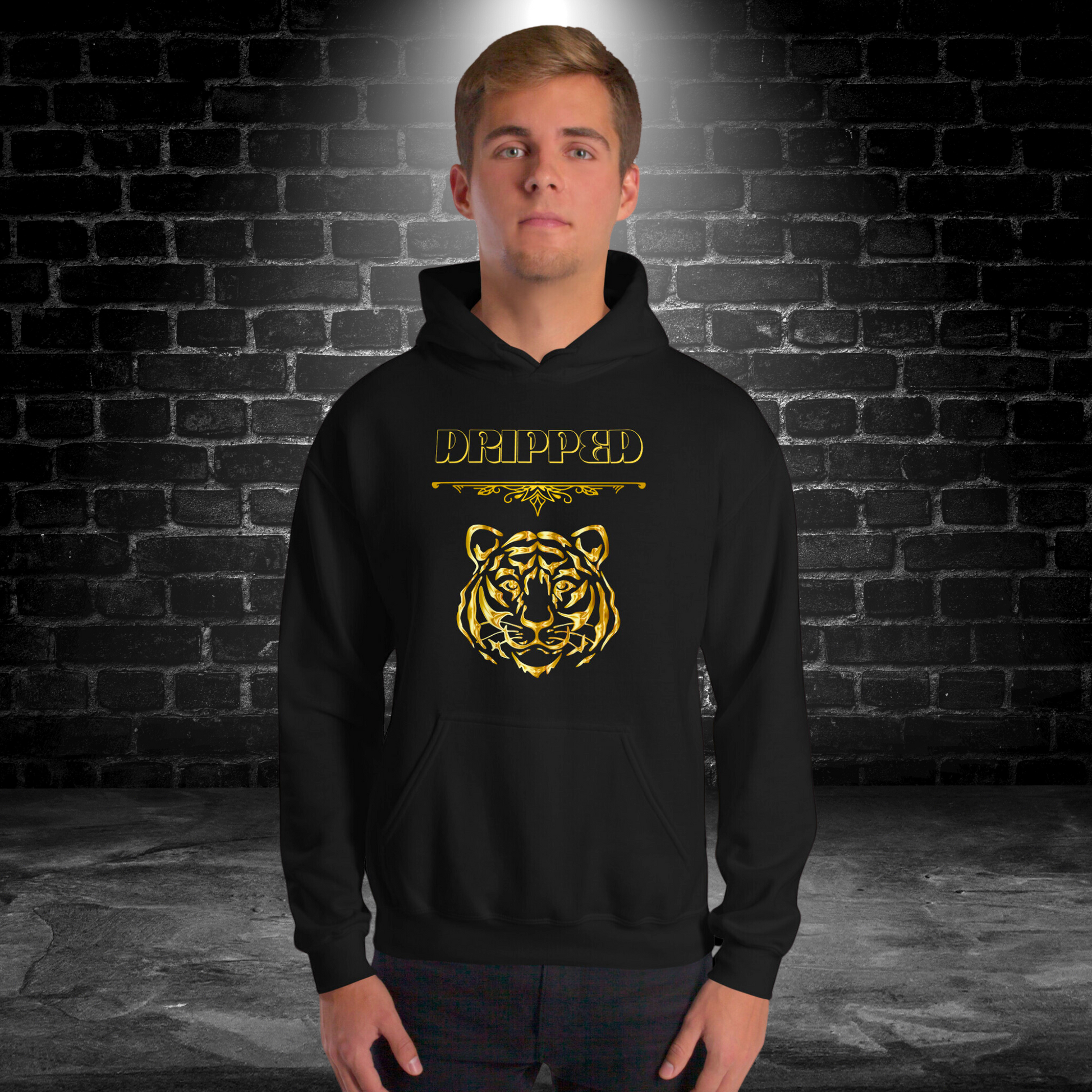 Men's Lion Drip Exclusive Premium Pullover Hoodie - Ash and Chrome Clothing Co.