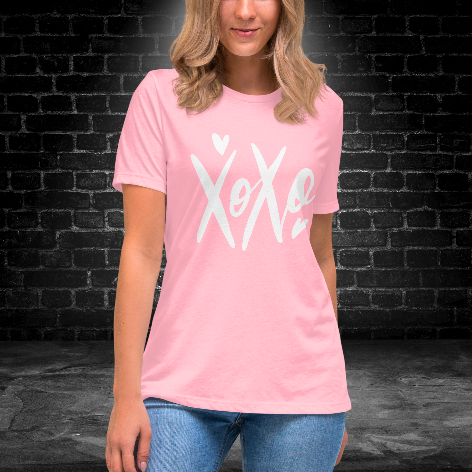 Woman's Premium Cotton XOXO Short Sleeve T Shirt - Ash and Chrome Clothing Co.